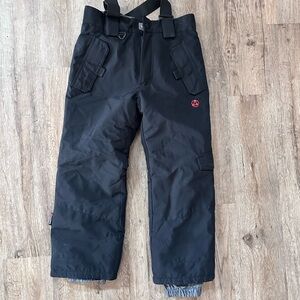 Kids Black Snow Pants